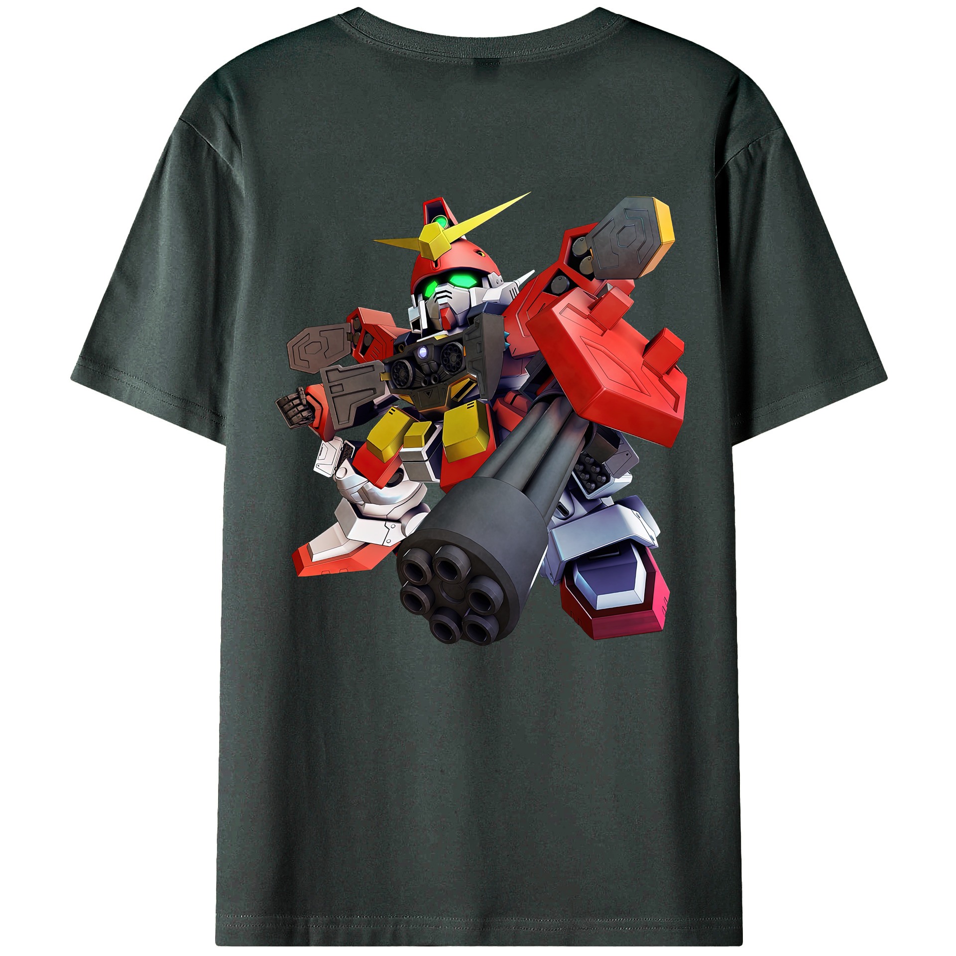 （画像用） 機動戦士ガンダム Mobile Suit Gundam 綿100％ メンズ半袖Tシャツ（バックプリント） 通気性